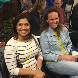 Meredith and friend at the YouthLink Executive Sleep Out.