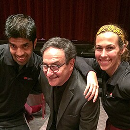 3M engineers Ainsley Grant and Dr. Vasay Sahni with Ira Flatow, host of the Science Friday show.
