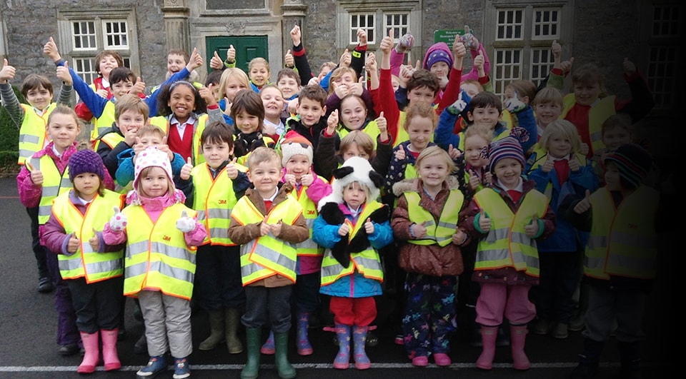 Children from Brennand&rsquo;s Endowed Primary School dressed up in 3M Scotchlite high visibility vests for a &ldquo;Welly Walk&rdquo;