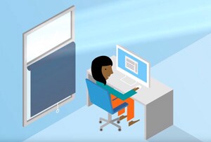 A video compares 3M™ Daylight Redirecting Film to existing light-reflecting strategies. 