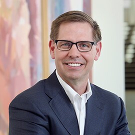 3M CFO Nick Gangestad with 3M Finance undergraduate and MBA interns based in St. Paul.