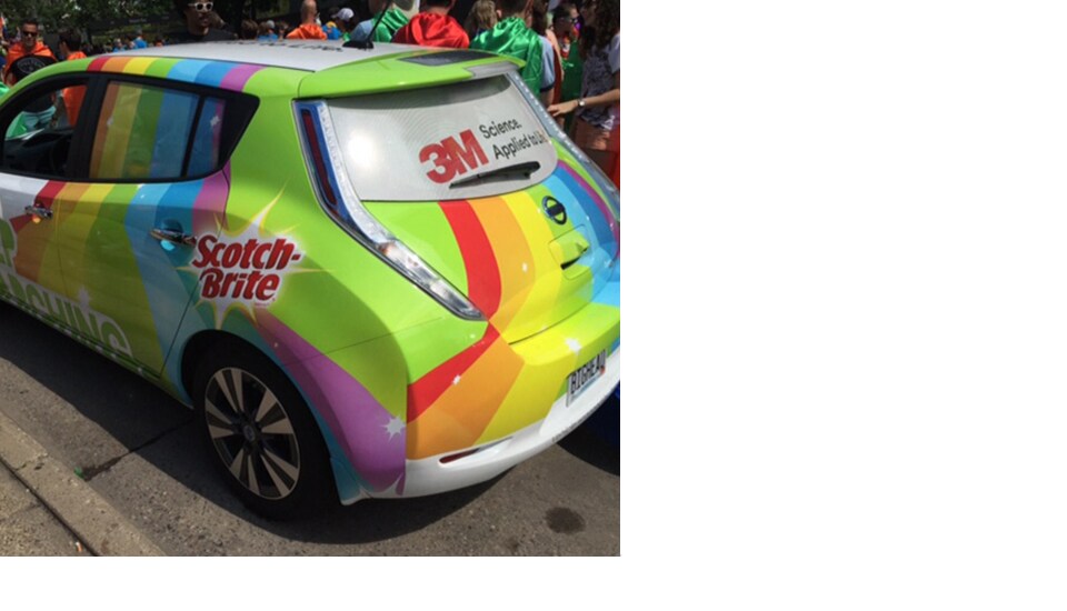 The Scotch-Brite vehicle at the 2015 Twin Cities Pride Parade.