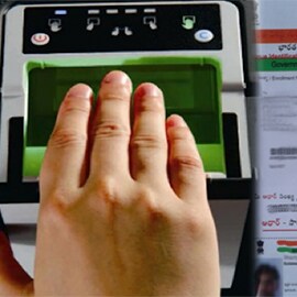 Showcasing a fingerprint scanner, just one of many 3M technologies.